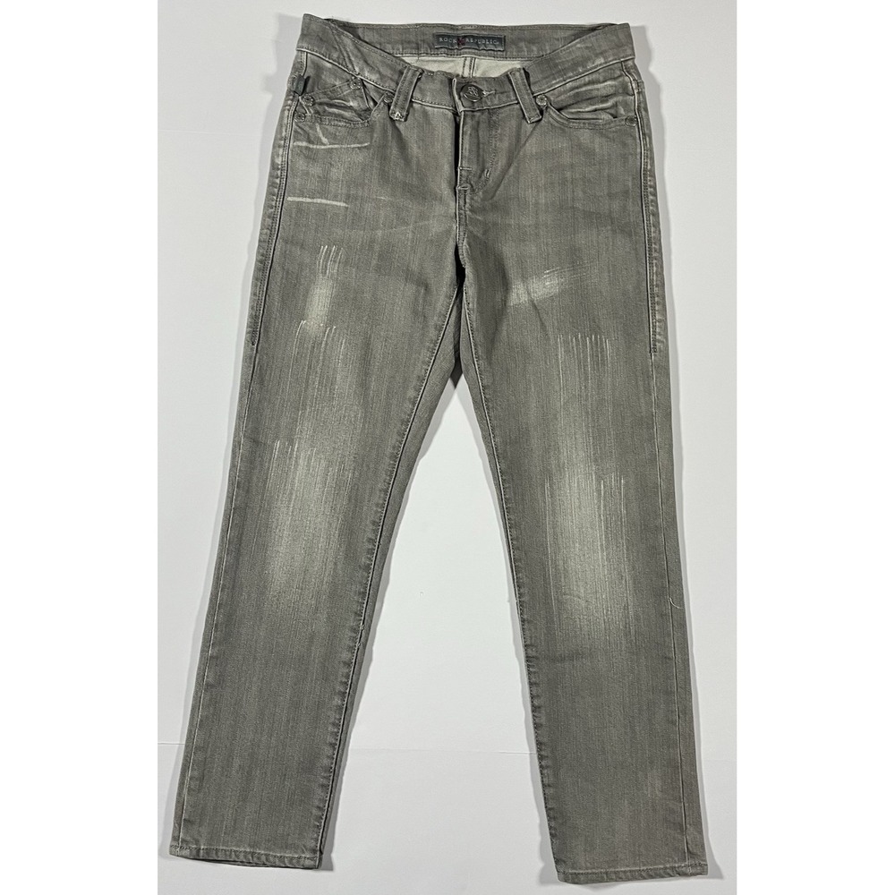 Rock & Republic Womens Hamburg Jeans Gray Denim Size 0